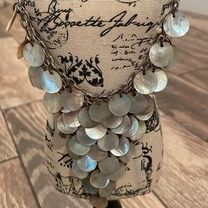 Abalone statement necklace with matching earrings